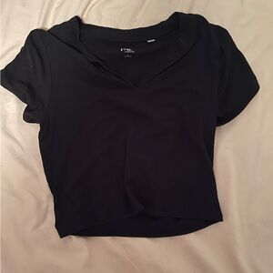 Black Short Sleeve Top